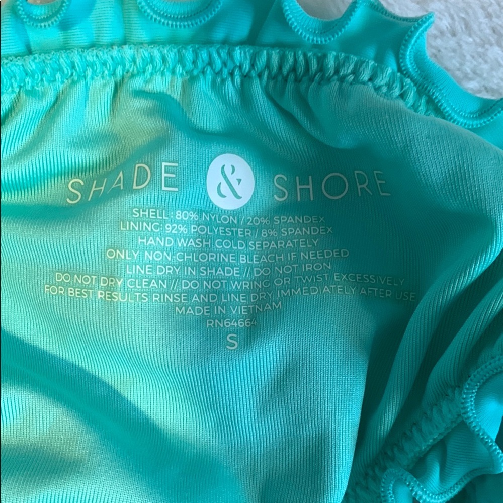 Turquoise Ruffled Bikini Bottoms - Picture 3 of 3